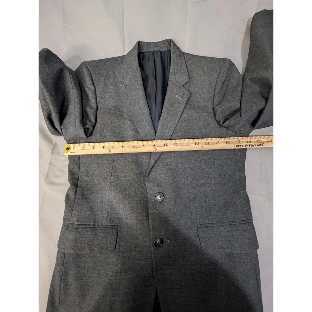 Savile Row Men's Charcoal Gray 100 % Wool Blazer Fred Ambler England 2Button 42R